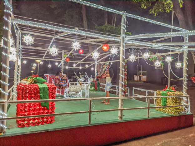 Trenó da praça central